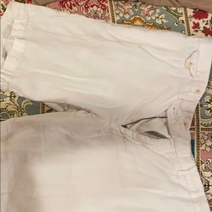 Polo White linen shorts